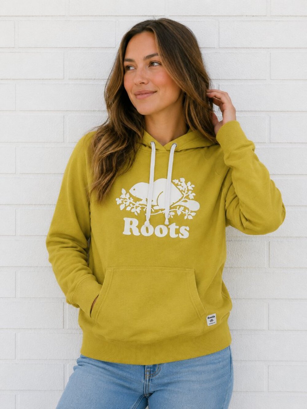 Classic Bright Yellow Roots Pullover Hoodie - Size Small